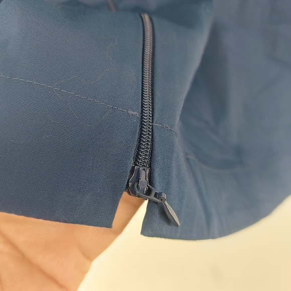 Lafayette 148 NY Collared A Line Shirt Dress Navy Size 2 Cotton - Picture 7 of 12